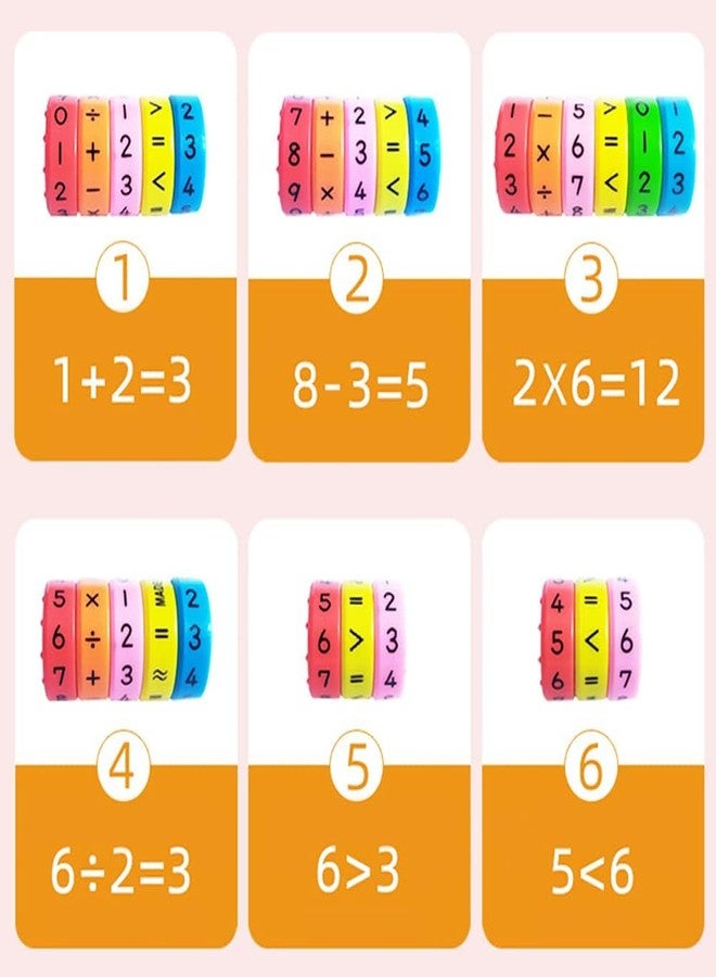 ADKD Magnetic Calculator,Magnetic Arithmetic Learning Toy,Cylinder Number and Symbol Toys Intelligence Brain Developing Toy for Kids-Multicolor (3 Math Roller) - Image 5